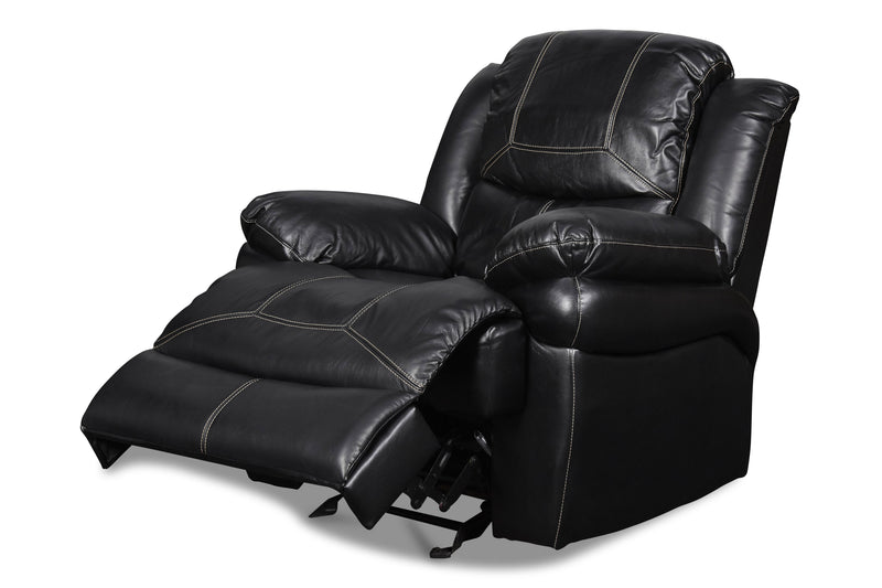 FLYNN GLIDER RECLINER-BLACK - Winder Mattress & Furniture