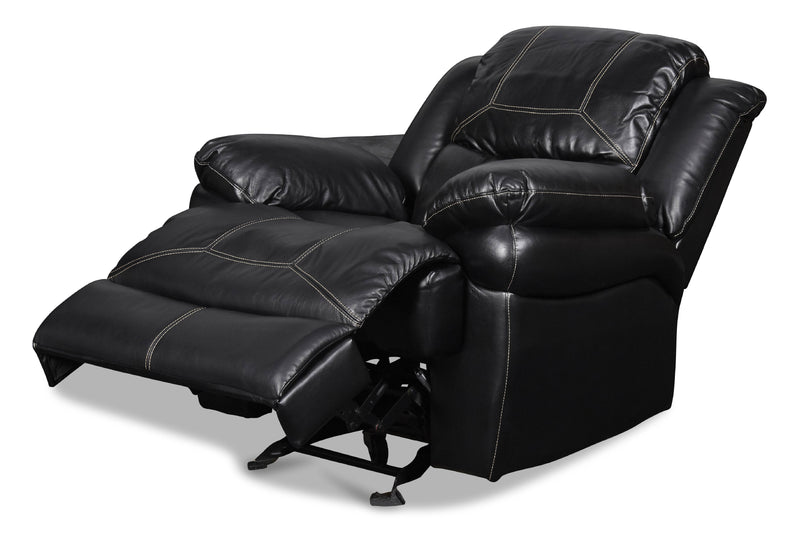 FLYNN GLIDER RECLINER-BLACK - Winder Mattress & Furniture