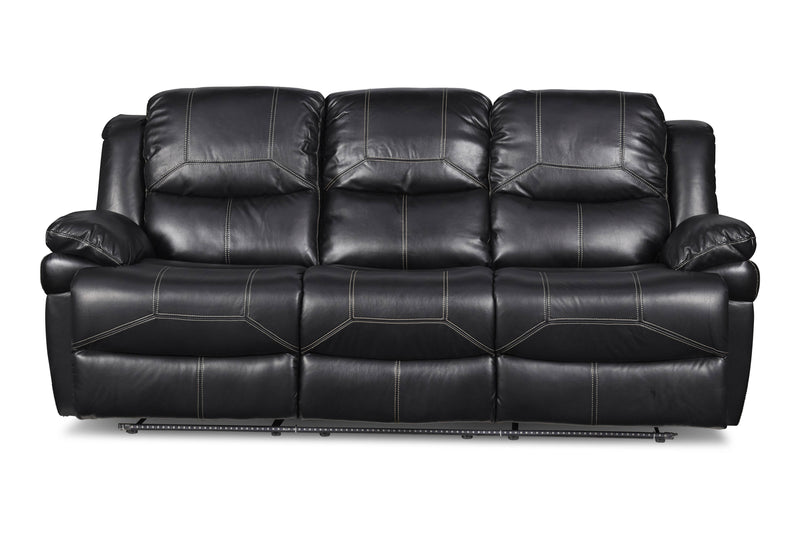 FLYNN SOFA W/BASE LIGHTING-BLACK - Winder Mattress & Furniture