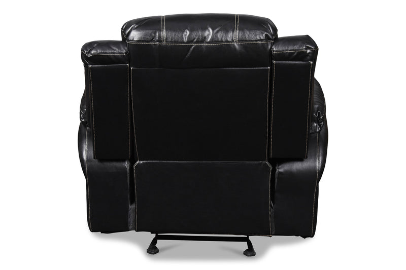 FLYNN GLIDER RECLINER-BLACK - Winder Mattress & Furniture