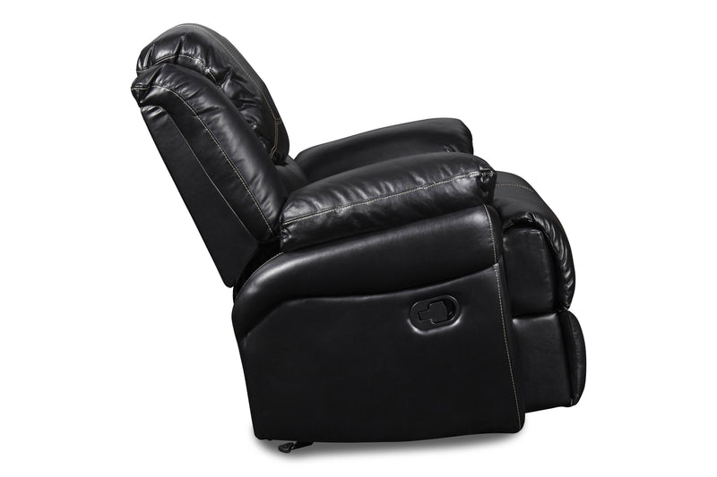 FLYNN GLIDER RECLINER-BLACK - Winder Mattress & Furniture