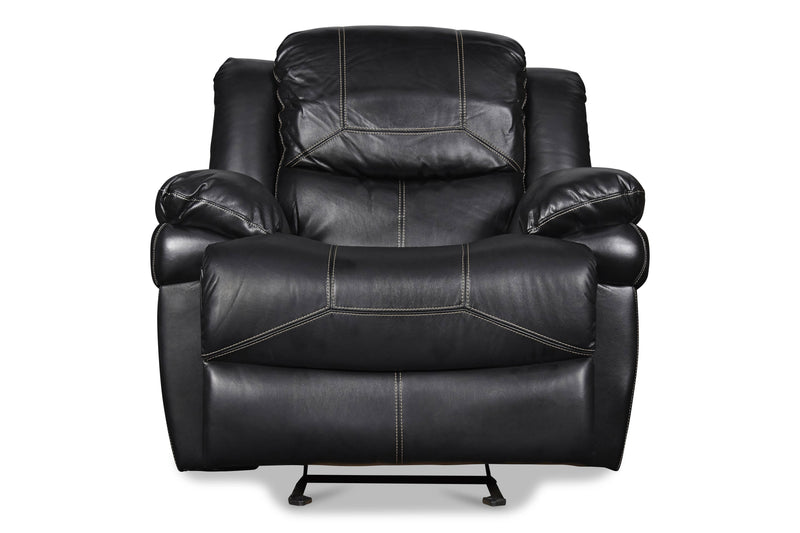 FLYNN GLIDER RECLINER-BLACK - Winder Mattress & Furniture