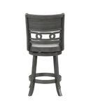 GIA 29" SWIVEL BARSTOOL-GRAY W/GRAY FABRIC SEAT - Winder Mattress & Furniture
