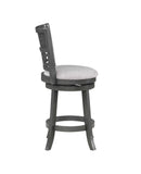 GIA 29" SWIVEL BARSTOOL-GRAY W/GRAY FABRIC SEAT - Winder Mattress & Furniture