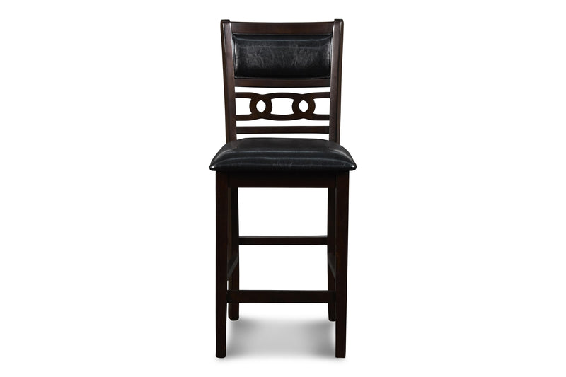 GIA 42" COUNTER  DROP LEAF TABLE W/2 CHAIRS-EBONY - Winder Mattress & Furniture