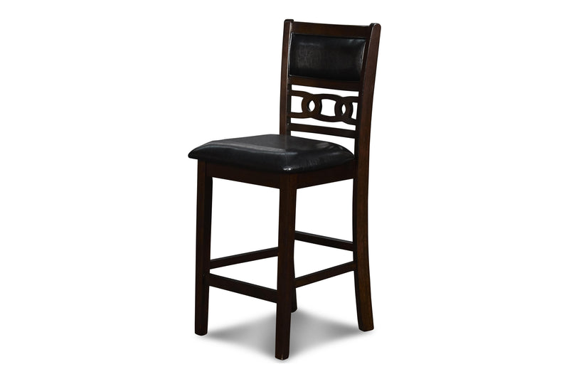GIA 42" COUNTER  DROP LEAF TABLE W/2 CHAIRS-EBONY - Winder Mattress & Furniture