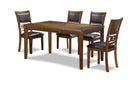 GIA 60" DINING TABLE+CHAIRS (5 PCS/CTN) -BROWN - Winder Mattress & Furniture