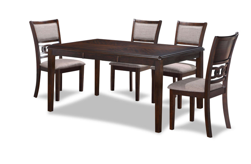 GIA 60" DINING TABLE+CHAIRS (5 PCS/CTN) -CHERRY - Winder Mattress & Furniture