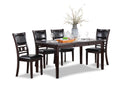 GIA 60" DINING TABLE+CHAIRS (5 PCS/CTN) -EBONY - Winder Mattress & Furniture