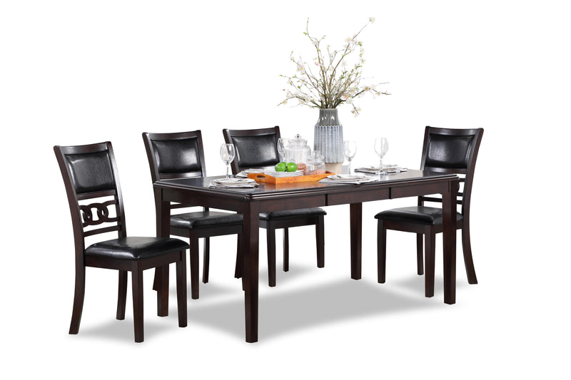 GIA 60" DINING TABLE+CHAIRS (5 PCS/CTN) -EBONY - Winder Mattress & Furniture