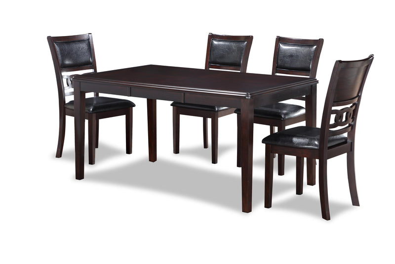 GIA 60" DINING TABLE+CHAIRS (5 PCS/CTN) -EBONY - Winder Mattress & Furniture