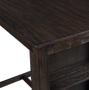 HESTON 36" STORAGE COUNTER TABLE SET W/2 CHAIRS-CHERRY - Winder Mattress & Furniture