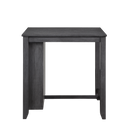 HESTON 36" STORAGE COUNTER TABLE SET W/2 CHAIRS-GRAY - Winder Mattress & Furniture