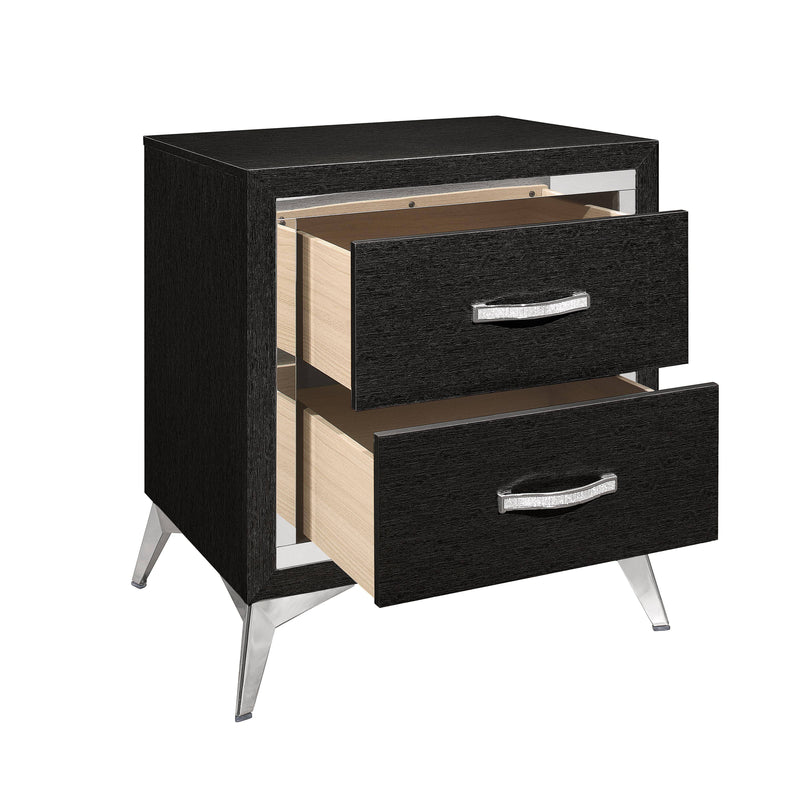 HUXLEY NIGHTSTAND-BLACK - Winder Mattress & Furniture