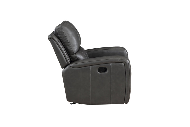 LINTON LEATHER GLIDER RECLINER W/ PWR FR-GRAY - Winder Mattress & Furniture