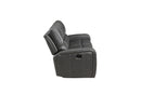LINTON LEATHER SOFA W/DUAL RECLINER-GRAY - Winder Mattress & Furniture