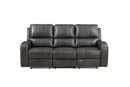 LINTON LEATHER SOFA  W/ PWR FR-GRAY - Winder Mattress & Furniture
