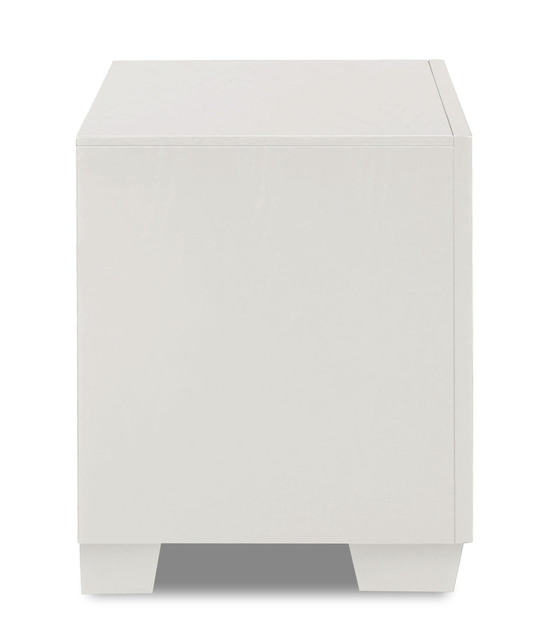 LUXOR NIGHTSTAND-WHITE - Winder Mattress & Furniture