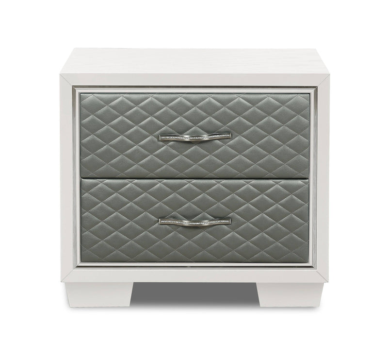 LUXOR NIGHTSTAND-WHITE - Winder Mattress & Furniture