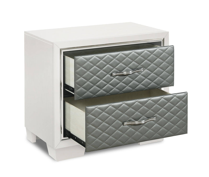 LUXOR NIGHTSTAND-WHITE - Winder Mattress & Furniture