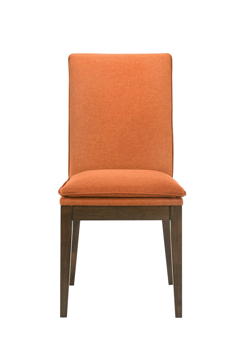 MAGGIE DINING CHAIR W/TERRA COTTA CUSHION-WALNUT - Winder Mattress & Furniture