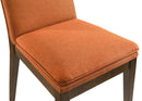 MAGGIE DINING CHAIR W/TERRA COTTA CUSHION-WALNUT - Winder Mattress & Furniture