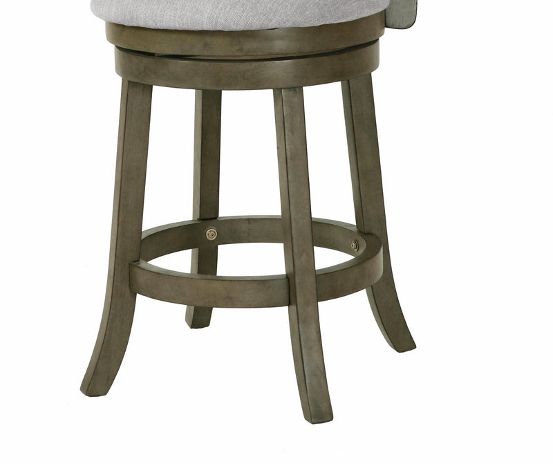 MANCHESTER 24" COUNTER STOOL-ANT GRAY W/FABRIC SEAT - Winder Mattress & Furniture