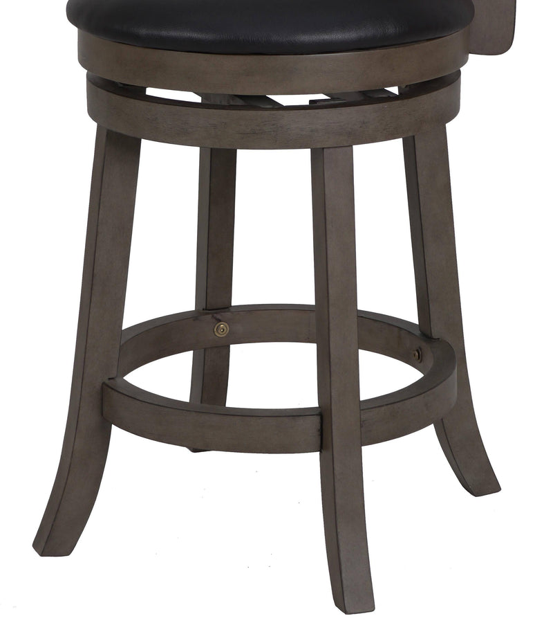 MANCHESTER 24" COUNTER STOOL-ANT GRAY W/PU SEAT - Winder Mattress & Furniture