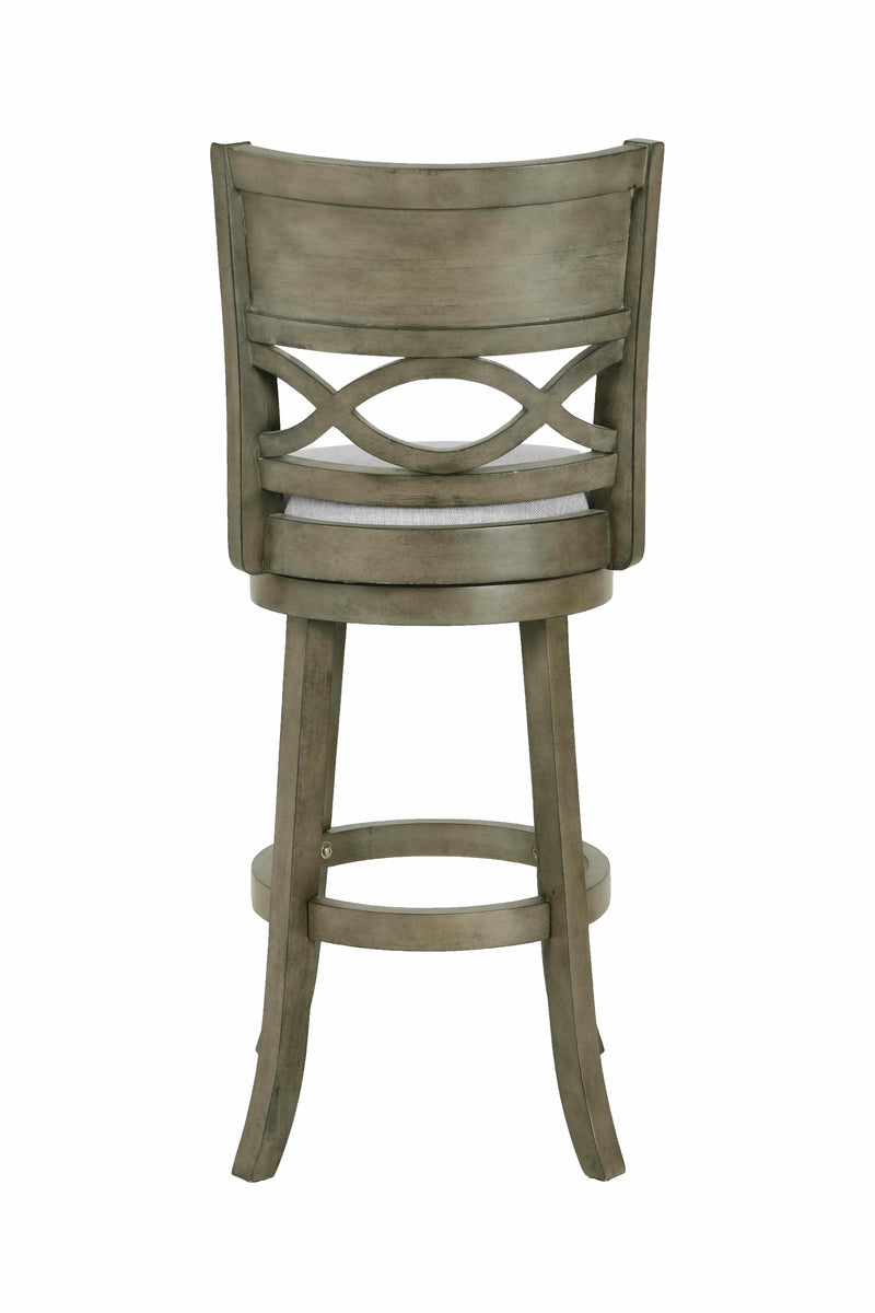 MANCHESTER 29" BAR STOOL-ANT GRAY W/FABRIC SEAT - Winder Mattress & Furniture