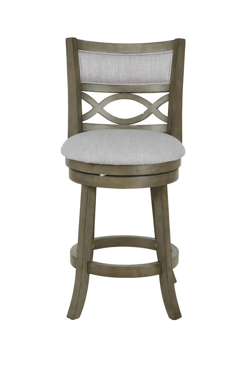 MANCHESTER 24" COUNTER STOOL-ANT GRAY W/FABRIC SEAT - Winder Mattress & Furniture