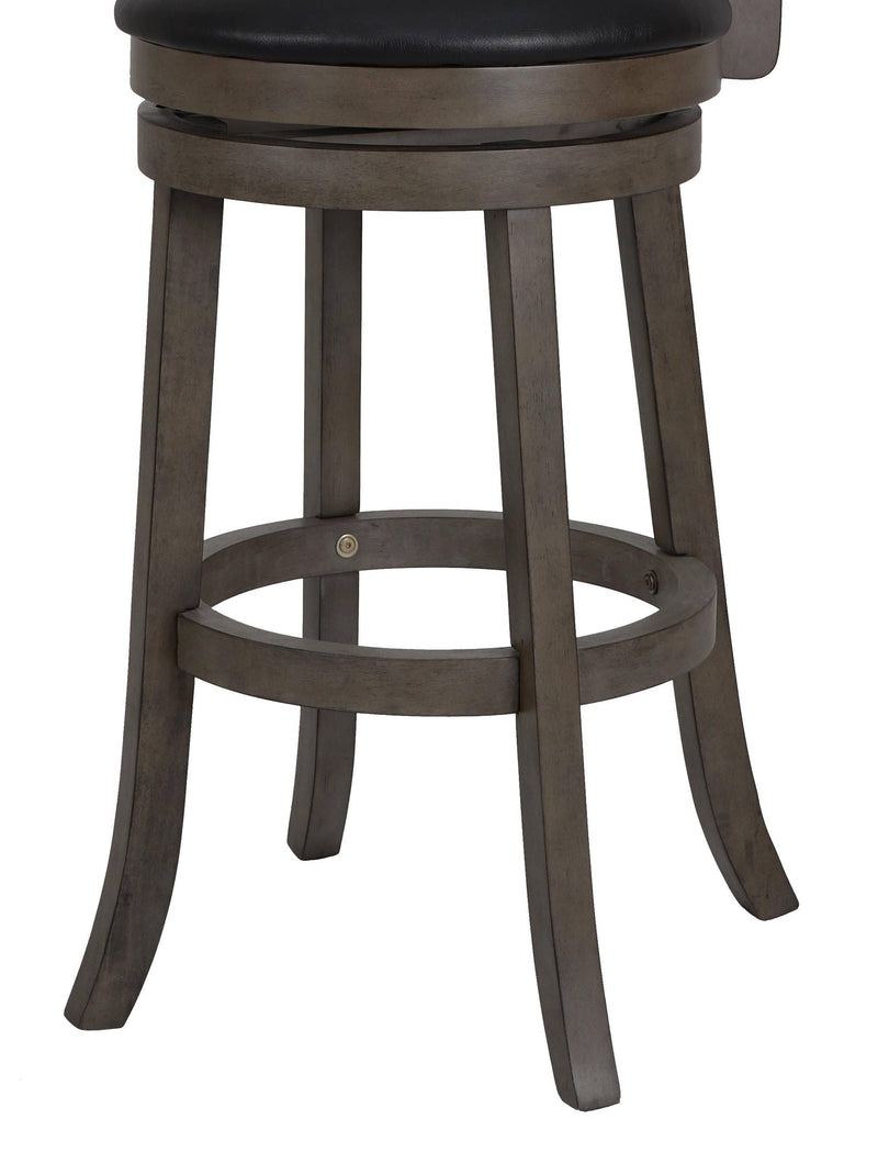 MANCHESTER 29" BAR STOOL-ANT GRAY W/PU SEAT - Winder Mattress & Furniture