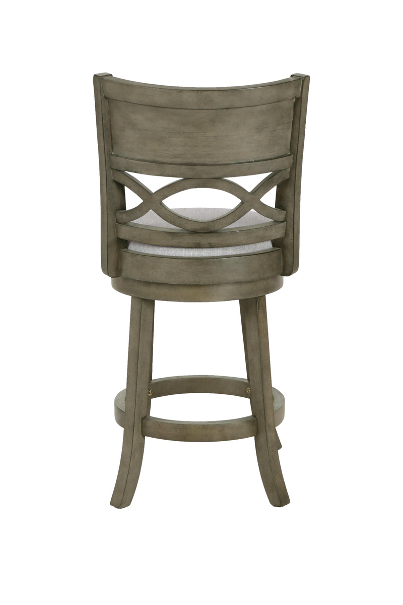 MANCHESTER 24" COUNTER STOOL-ANT GRAY W/FABRIC SEAT - Winder Mattress & Furniture