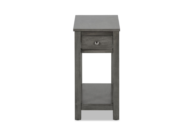 NOAH  END TABLE WITH DRAWER-GRAY - Winder Mattress & Furniture