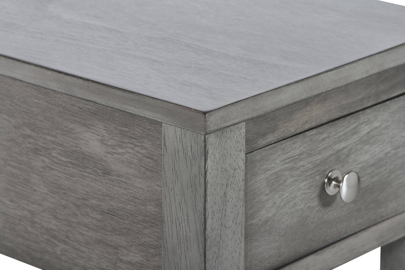 NOAH  END TABLE WITH DRAWER-GRAY - Winder Mattress & Furniture