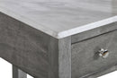 NOAH END TABLE WITH DRAWER-GRAY W/FAUX MARBLE TOP - Winder Mattress & Furniture