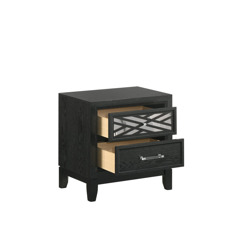 OBSIDIAN NIGHTSTAND-BLACK - Winder Mattress & Furniture