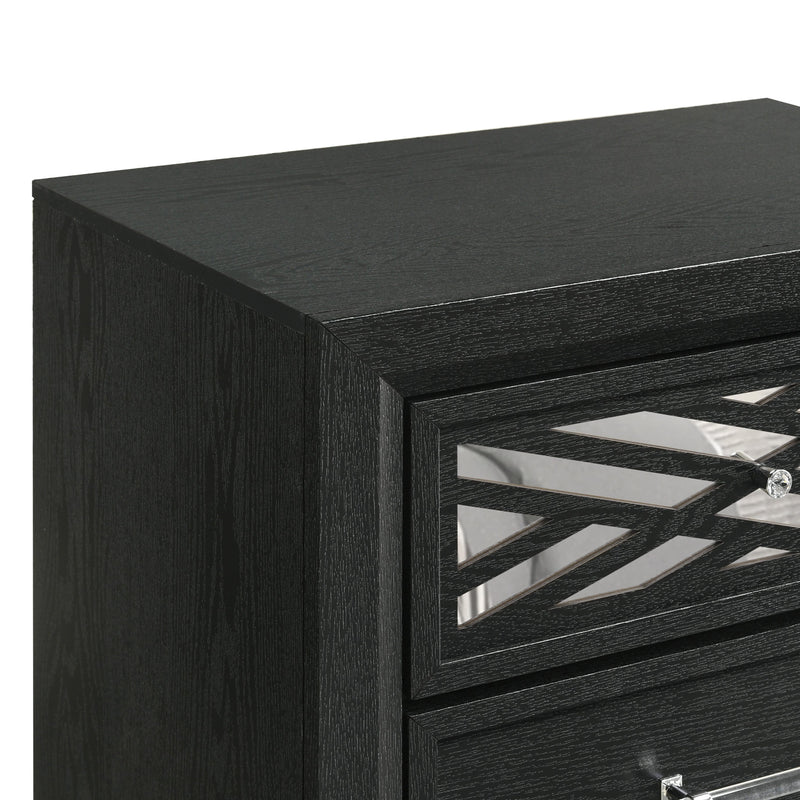 OBSIDIAN NIGHTSTAND-BLACK - Winder Mattress & Furniture