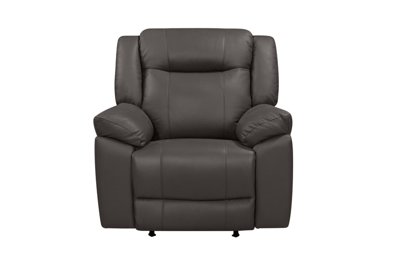 TAGGART LEATHER ROCKER RECLINER-GRAY - Winder Mattress & Furniture