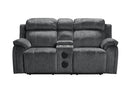 TANGO CONSOLE LOVESEAT W/SPEAKER-SHADOW - Winder Mattress & Furniture