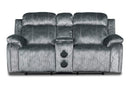 TANGO CONSOLE LOVESEAT W/SPEAKER & PWR FR-SHADOW - Winder Mattress & Furniture