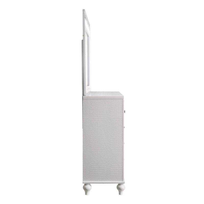 VALENTINO LIGHTED MIRROR-WHITE - Winder Mattress & Furniture