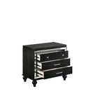 VALENTINO NIGHTSTAND-BLACK - Winder Mattress & Furniture