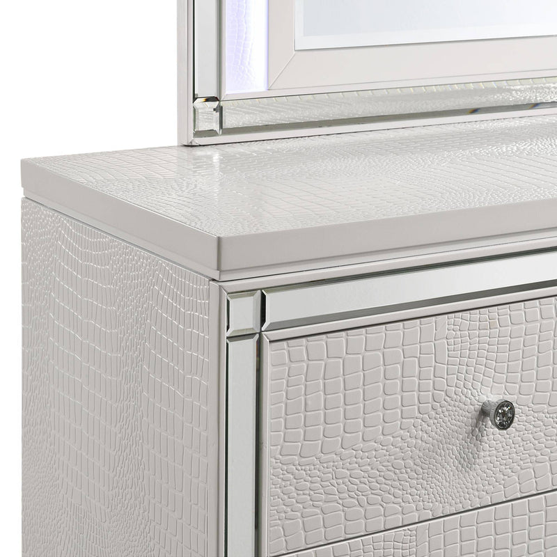 VALENTINO LIGHTED MIRROR-WHITE - Winder Mattress & Furniture