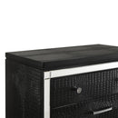 VALENTINO NIGHTSTAND-BLACK - Winder Mattress & Furniture