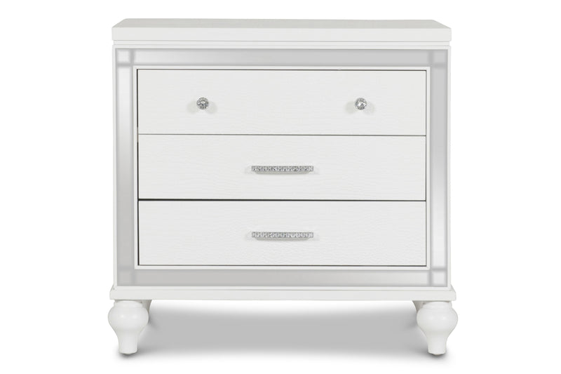 VALENTINO NIGHTSTAND-WHITE - Winder Mattress & Furniture