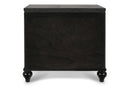 VALENTINO NIGHTSTAND-BLACK - Winder Mattress & Furniture