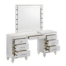 VALENTINO VANITY TABLE MIRROR (BULBS NOT INCLUDED)-WHITE - Winder Mattress & Furniture