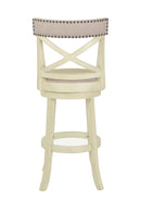 YORK 29" BAR STOOL-ANT WHITE W/FABRIC SEAT - Winder Mattress & Furniture
