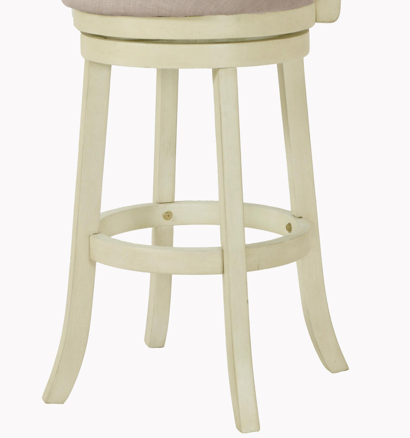 YORK 29" BAR STOOL-ANT WHITE W/FABRIC SEAT - Winder Mattress & Furniture