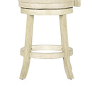 YORK 24" COUNTER STOOL-ANT WHITE W/FABRIC SEAT - Winder Mattress & Furniture